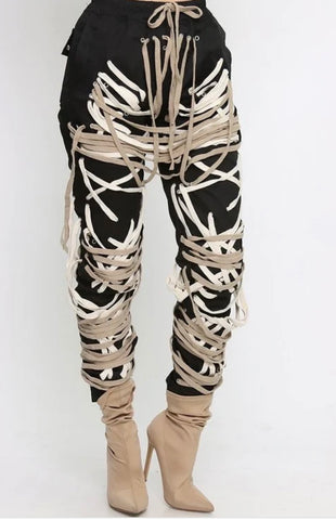 “FIGURE ME OUT” STRING PANTS